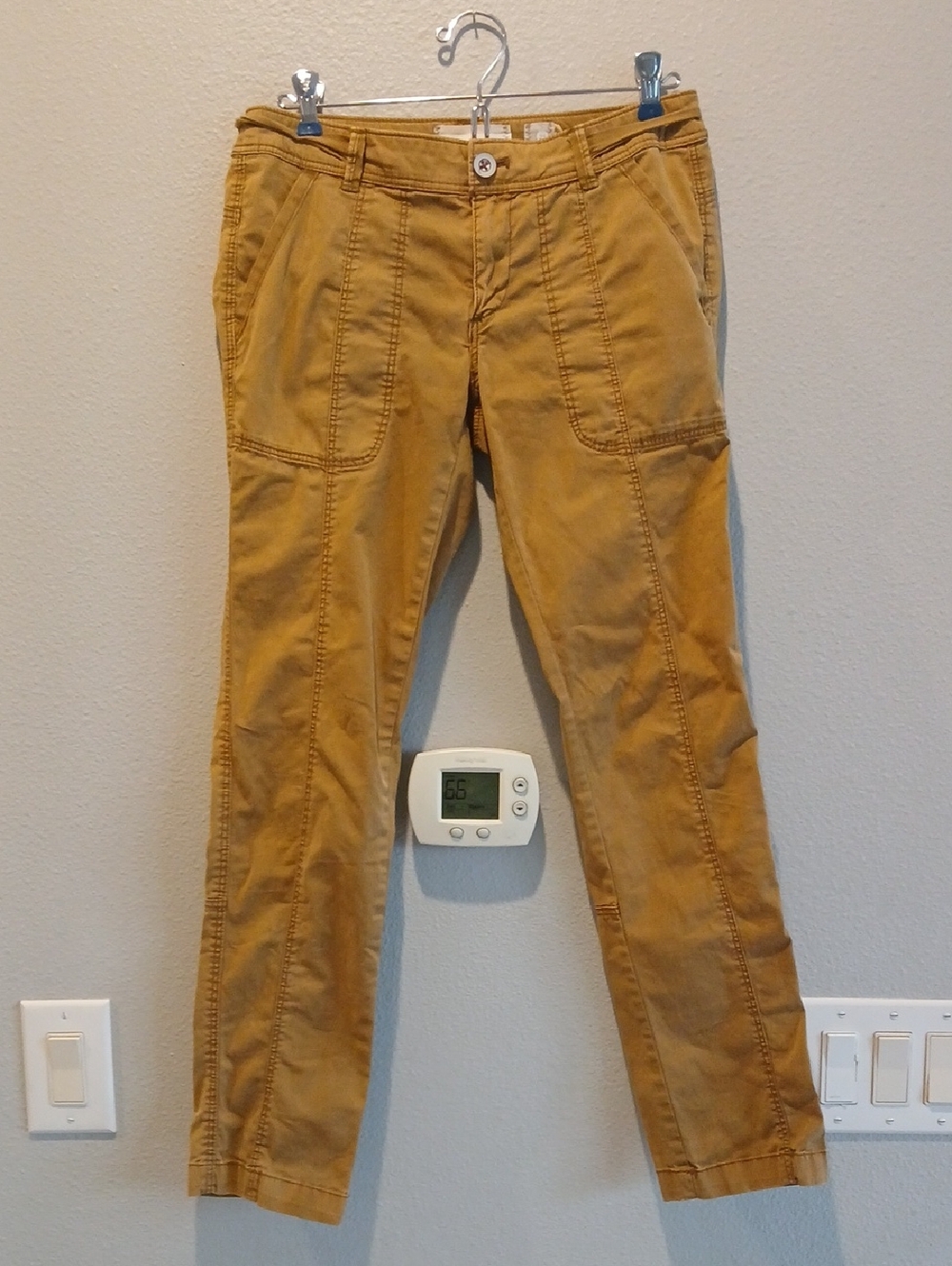 Hei Hei Anthropologie Mustard BROWN 25 straigh Leg Pants
